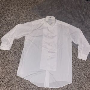 Geoffrey Beene Classic White Dress/Tuxedo Shirt